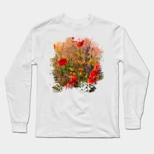 Red poppy. Wildflowers Long Sleeve T-Shirt